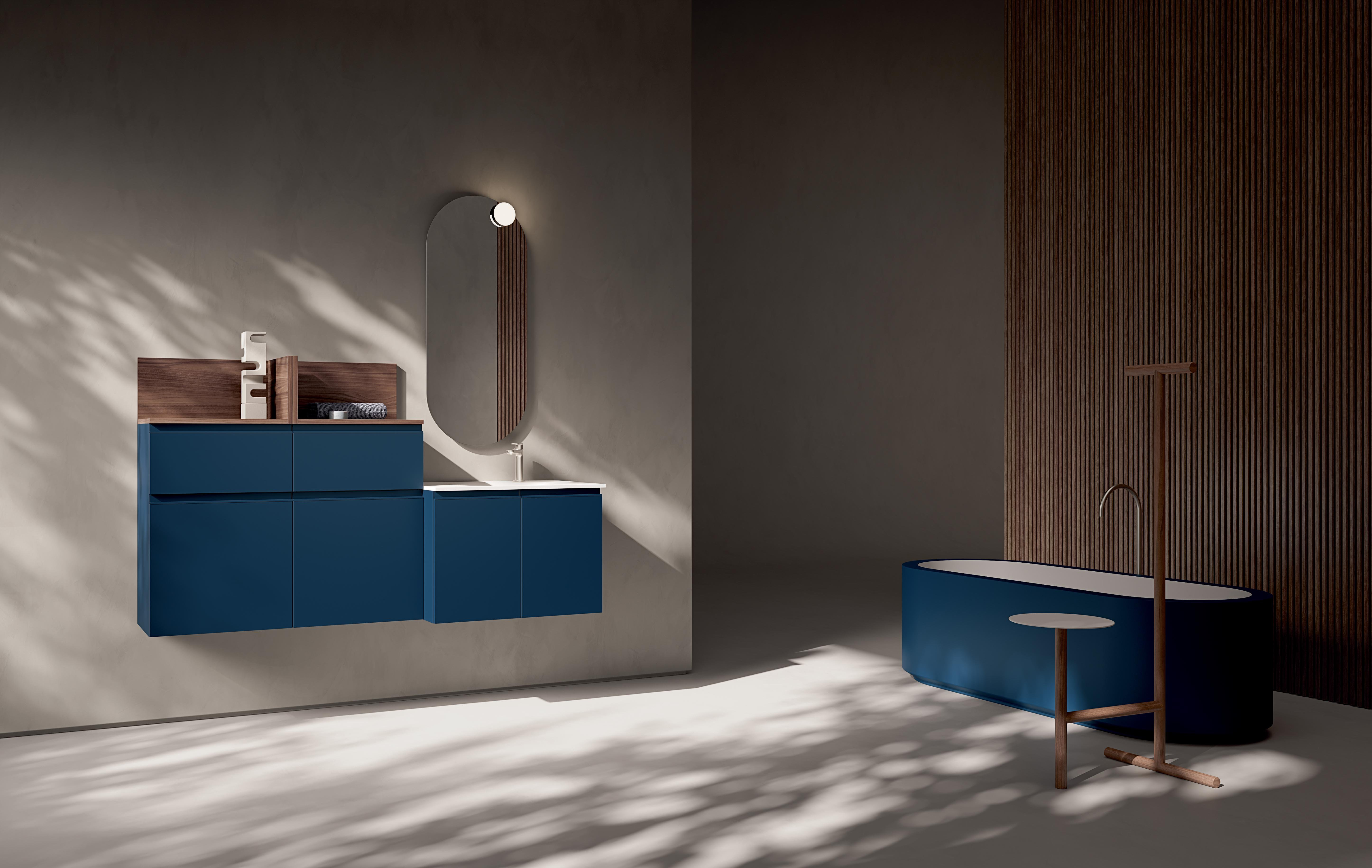 Mobile bagno con lavabo consolle in Corian