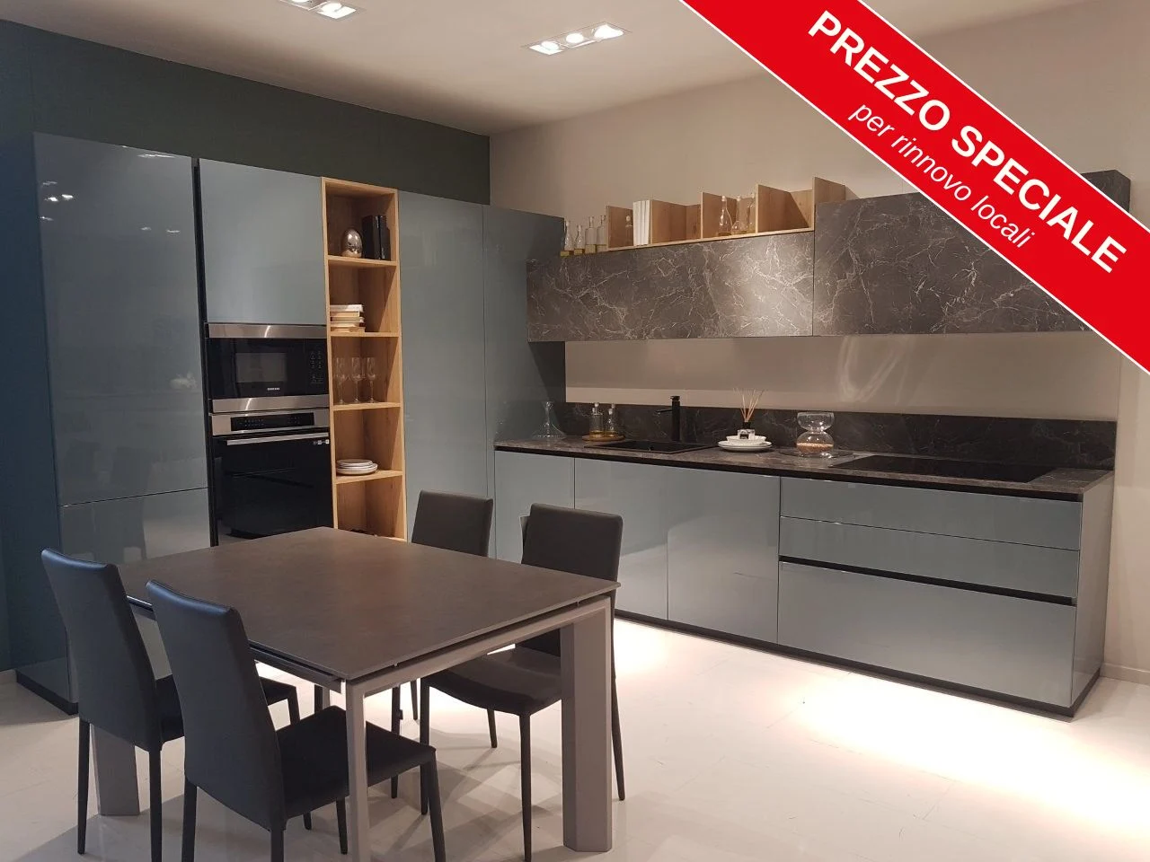 Cucina Time di Arredo3 con elettrodomestici Samsung