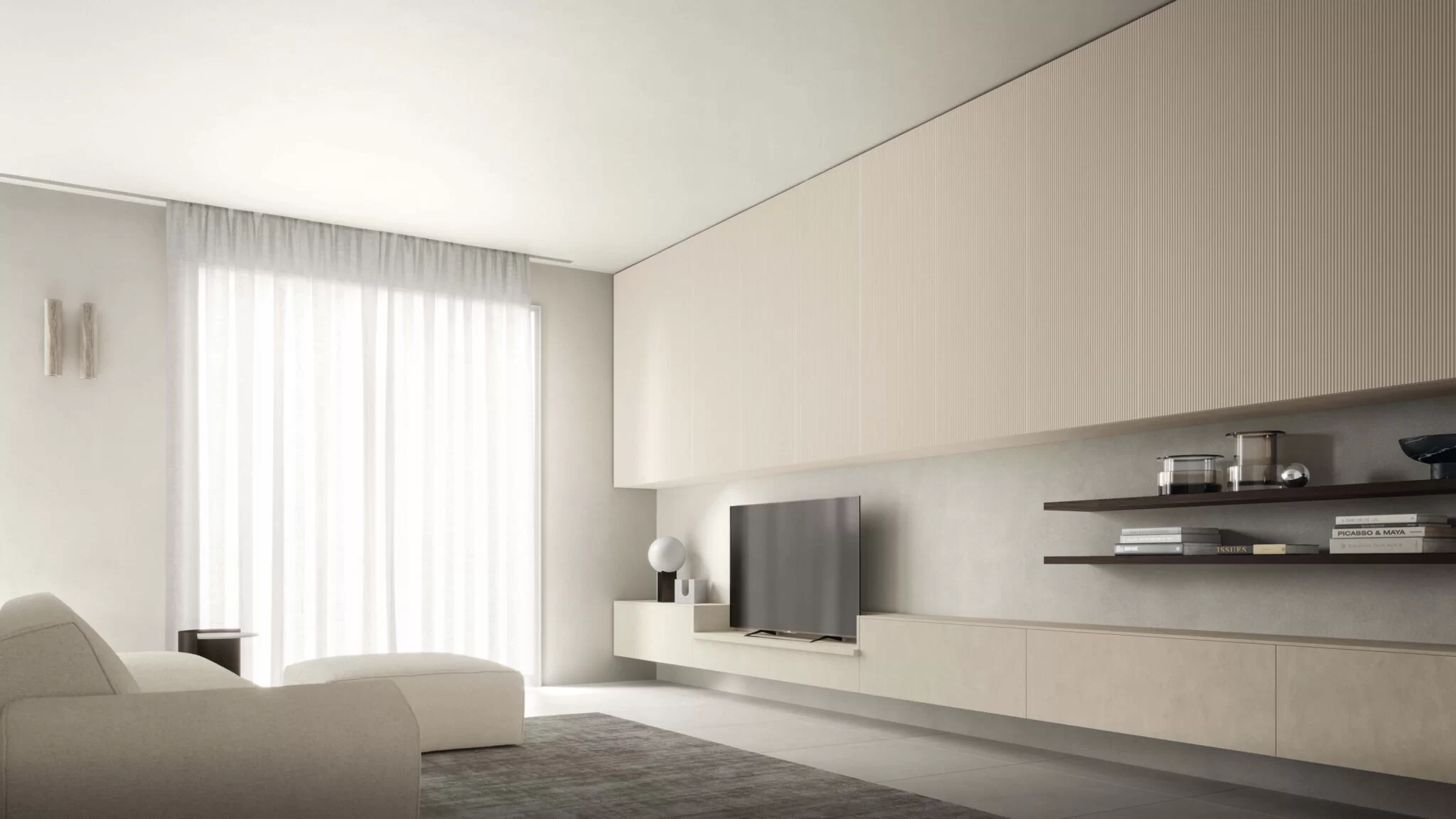 Soggiorno moderno color champagne