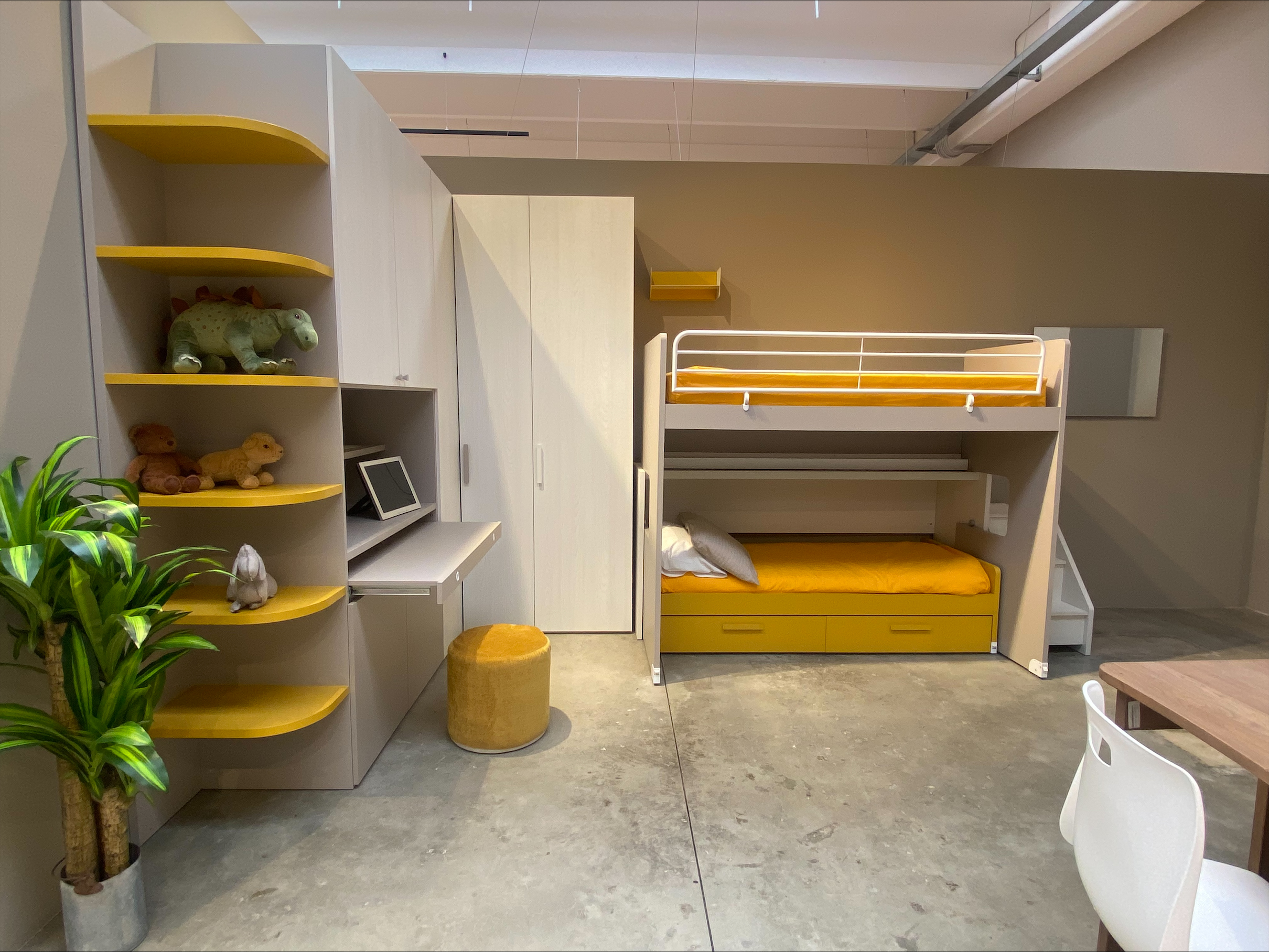 Cameretta a ponte con letto estraibile