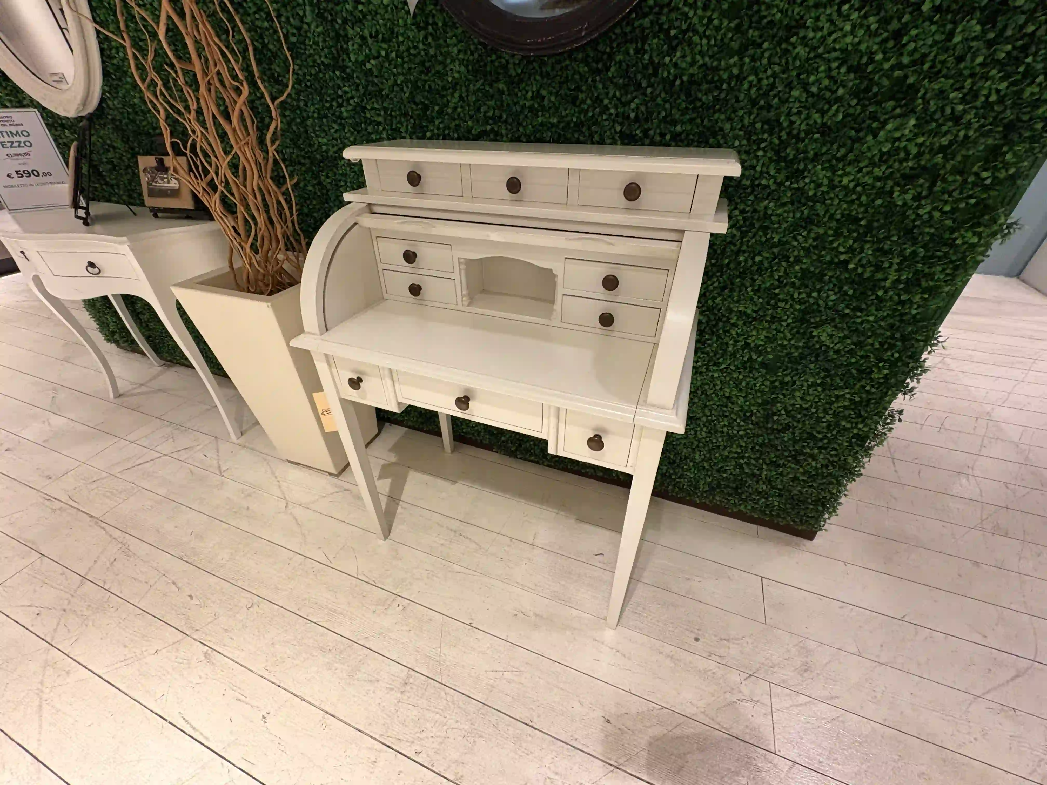 Secretaire bianca in legno