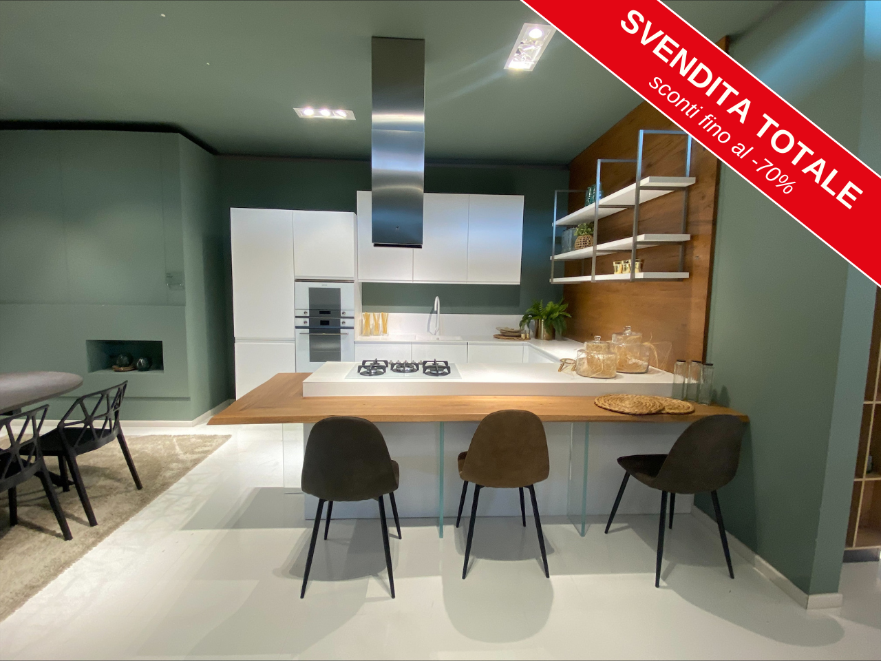Cucina moderna Wega con inserti artigianali