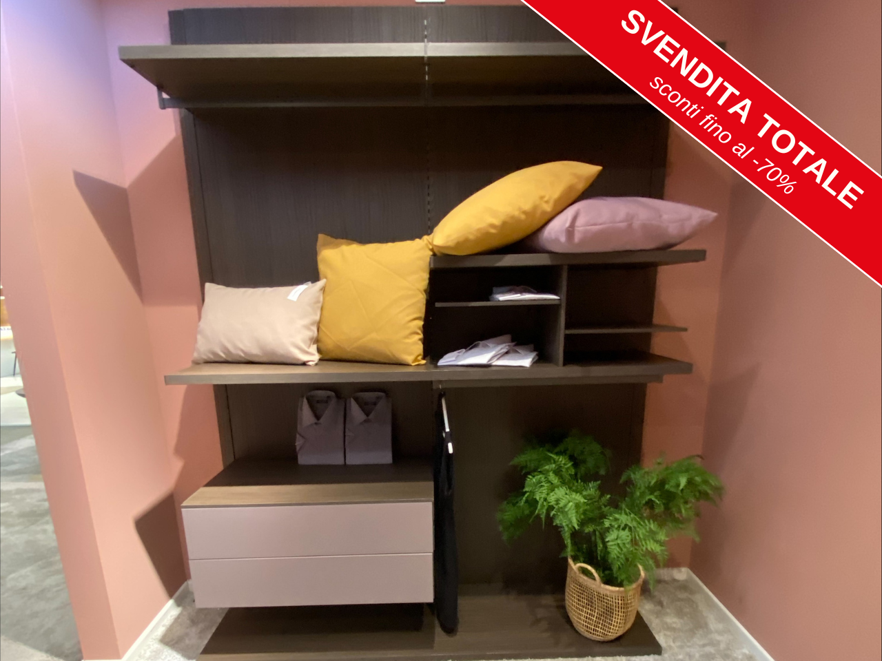 Cabina armadio finitura Matwood Dark