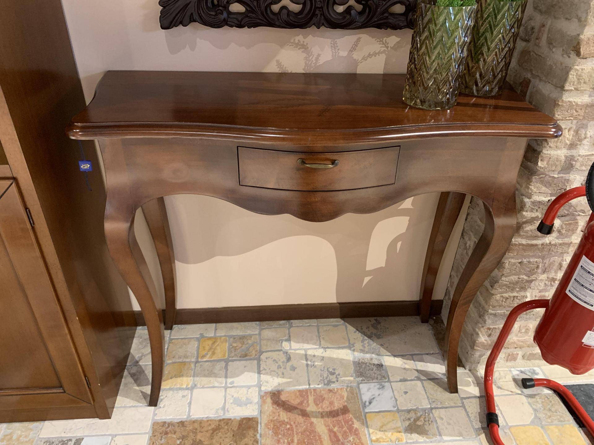 Consolle classica in legno di pioppo