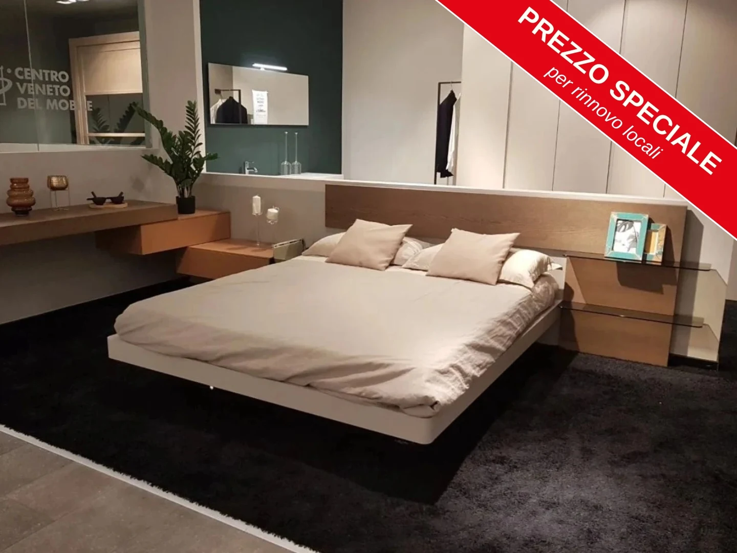 Gruppo letto modello Scacco con scrivania