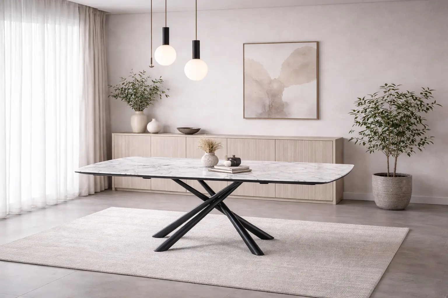 Tavolo Newport arabescato allungabile