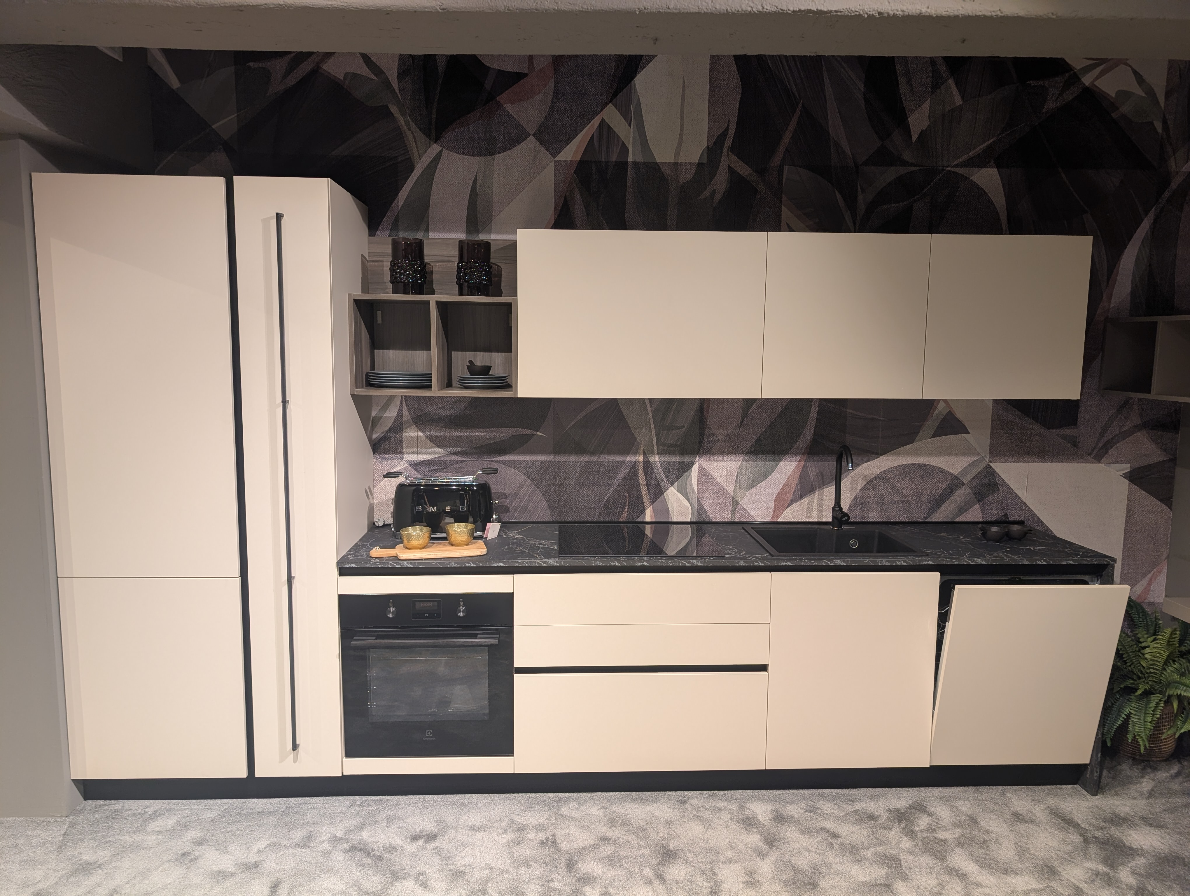 Cucina lineare Cloe Beige Suede