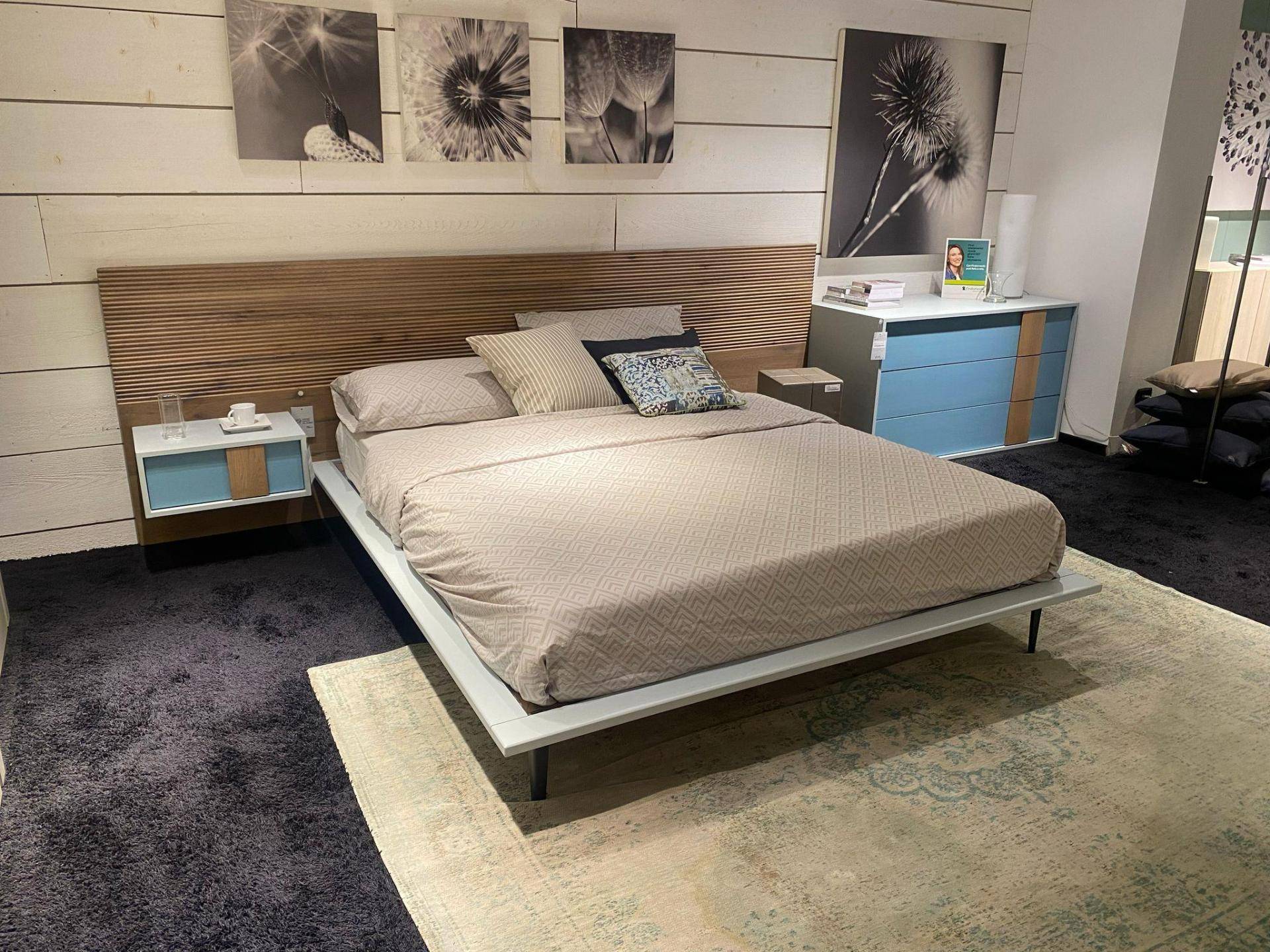 Composizione letto in rovere