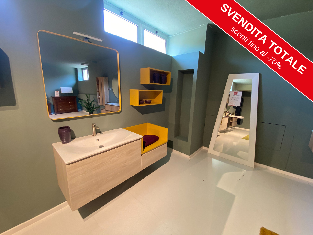 Mobile bagno in finitura Seta