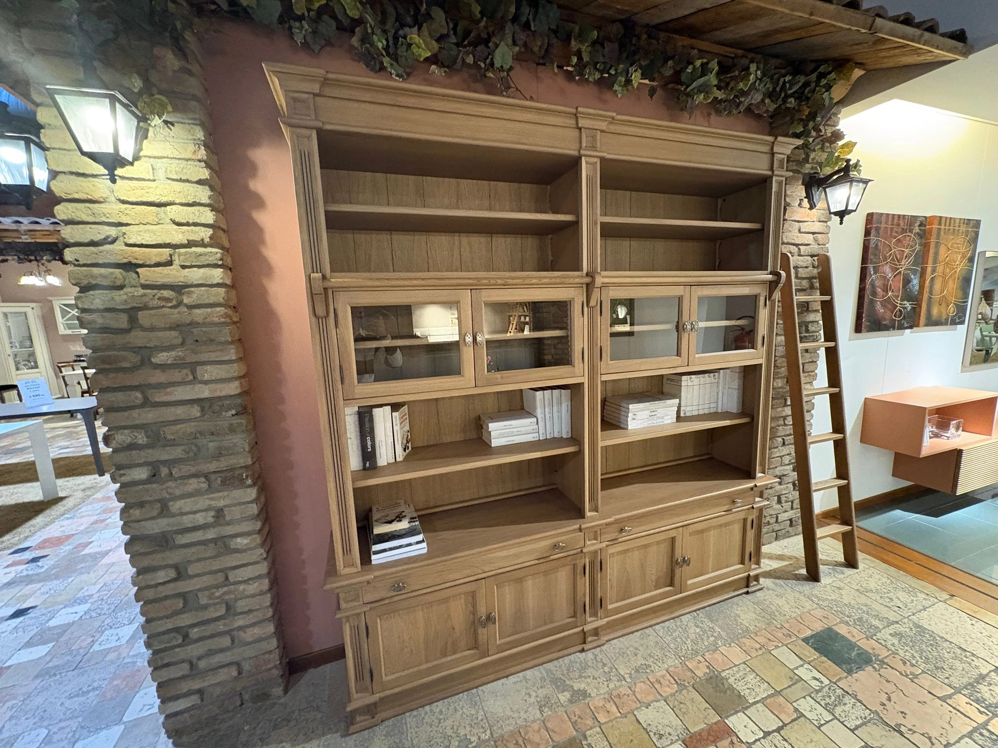 Libreria con scala a pioli modello Paris